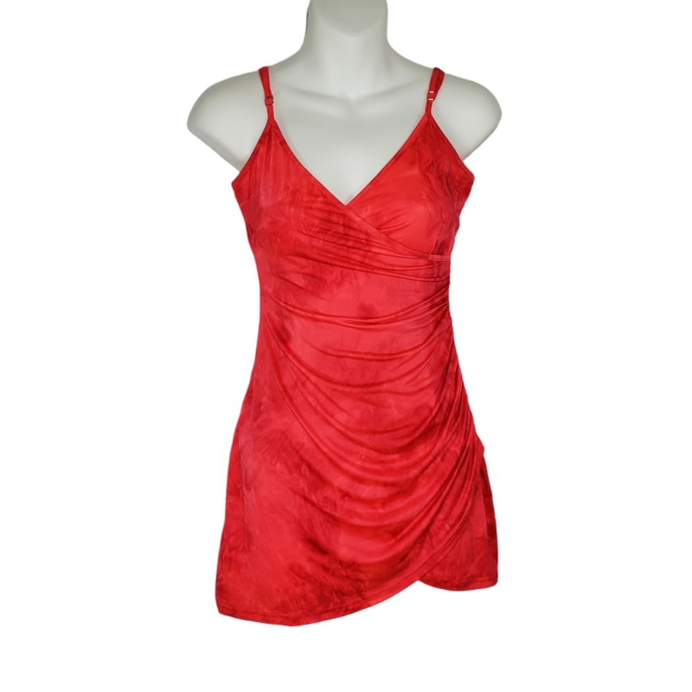 Superdown Wrap Mini Dress Pink Orange Size XS